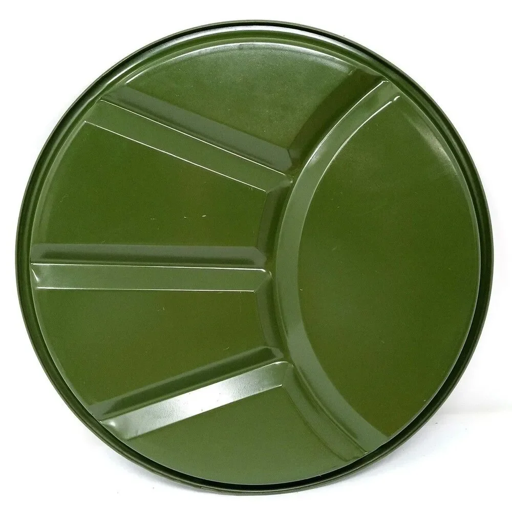 NEW Vintage 70s Nevco MCM Fondue Plates Divided Enamel 9.25